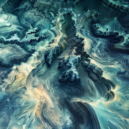 abstract background with blue and white paint splashes, computer generated imagesの素材