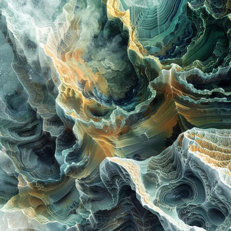 Abstract fractal. Fractal art background for creative design. Decoration for wallpaper, desktop, poster, cover booklet. Print for clothes, t-shirt. Creative illustration for designの素材