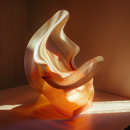 3d render, abstract background, modern design, orange and white colorsの素材