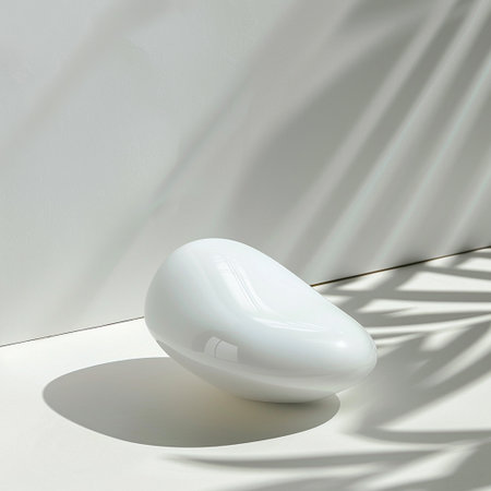 Modern white bathtub on a white background. 3d render.の素材