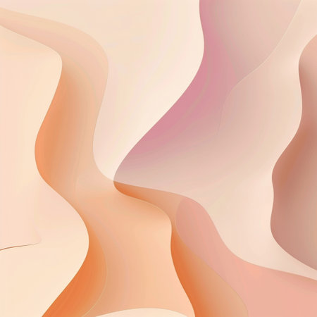 Abstract background with smooth wavy lines in pastel colors. Vector illustrationの素材
