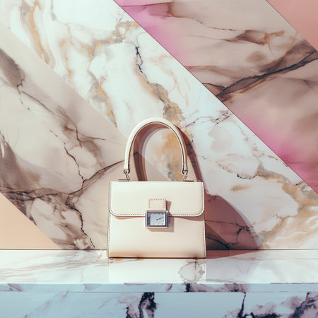 Luxury leather handbagle background - Vintage Light Filterの素材