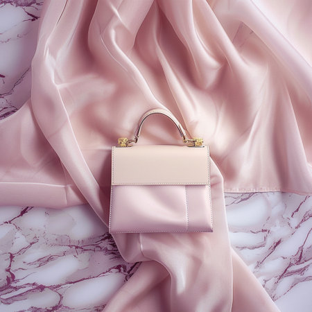 Luxury handbag background. Fashionable concept.の素材