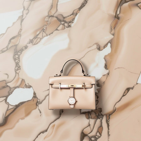 Luxury handbag background. 3d rendering.の素材
