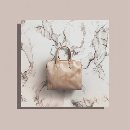 top view of beige leather bagle surface, 3d renderingの素材