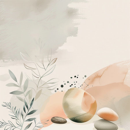 Abstract watercolor background with different shapes and textures. Vector illustration.の素材