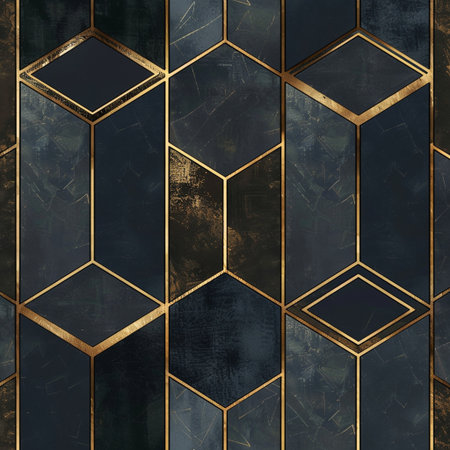 Luxury background with golden hexagon pattern. Template for designの素材