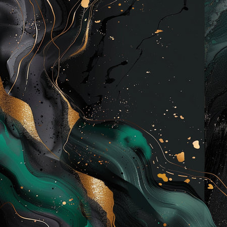 Marble texture with gold glitter. Fluid art. Liquid marble pattern.の素材