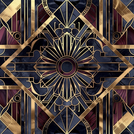 Vintage ornamental background. Geometric pattern. 3D renderingの素材