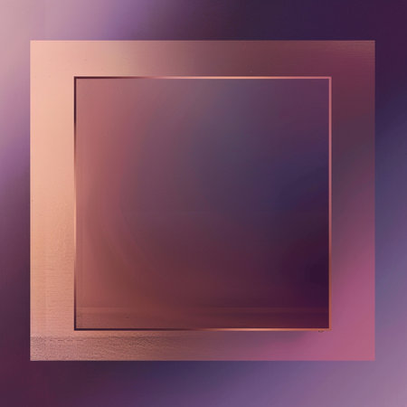 Empty picture frame on a purple background. 3d rendering. Computer digital drawing.の素材
