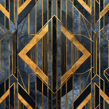 Geometric abstract black and gold textured background. 3d renderの素材