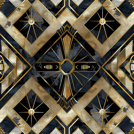 Seamless pattern. Geometric background. Hand drawn watercolor illustration.の素材