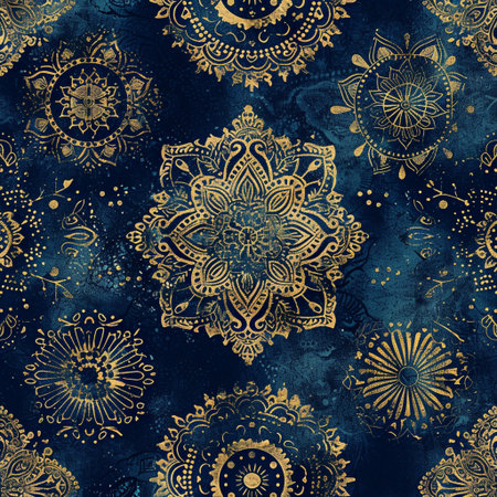 Mandala pattern. Vintage decorative elements. Hand drawn background. Islam, Arabic, Indian, ottoman motifs.の素材