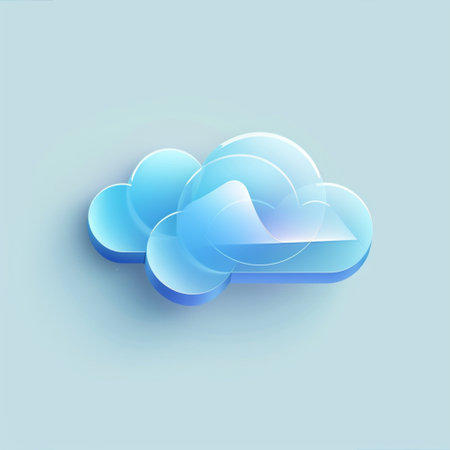 Cloud computing technology concept. Vector illustration of blue cloud computing design.の素材
