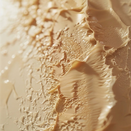close up of chocolate cream texture as background, shallow depth of fieldの素材