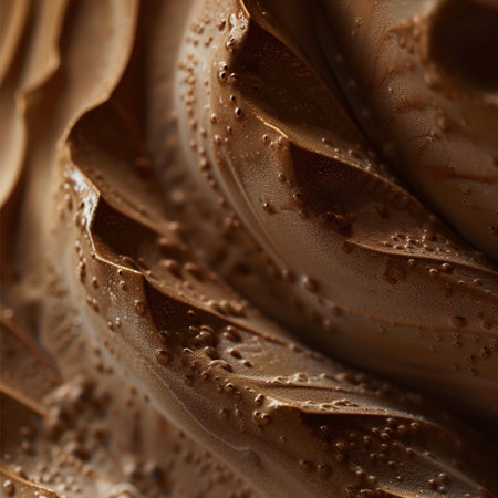 close up of a chocolate cream texture as a background, macro shotの素材