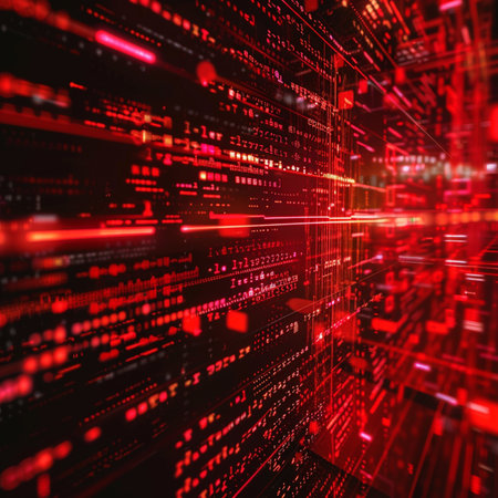 Programming code abstract technology background. 3d abstract renderingの素材