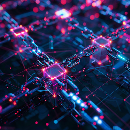 Circuit board with microchips and connections. 3d renderingの素材