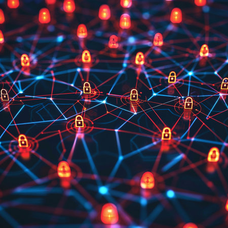 Cyber security and network protection concept. 3d rendering toned imageの素材