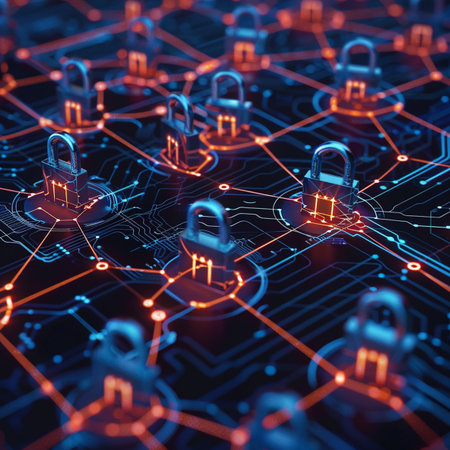 Cyber security concept. 3d illustration of cyber security concept backgroundの素材