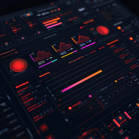 Futuristic user interface screen. 3d rendering toned imageの素材