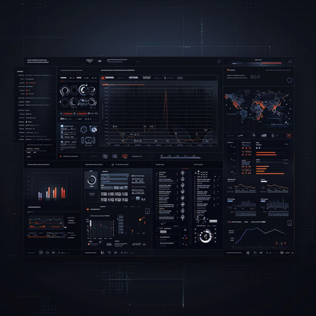 Futuristic virtual graphic touch user interface HUD. Web ui design.の素材