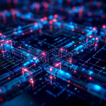 Circuit board. Technology background. 3d rendering toned imageの素材