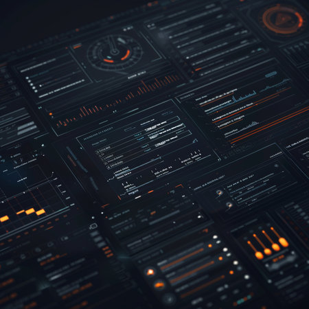 Futuristic UI/UX user interface. Technology concept. 3D Renderingの素材