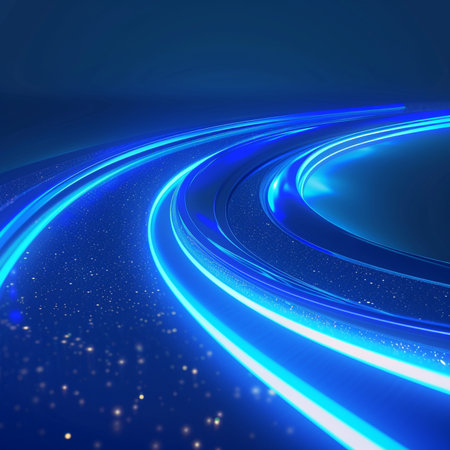 Abstract blue background with lights. Vector illustration for your graphic design.の素材