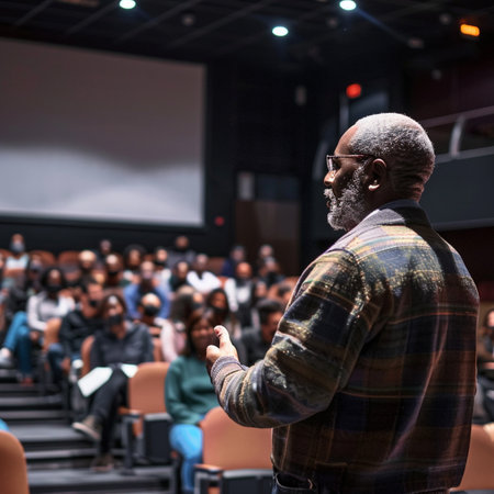 Speaker at Business Conference and Presentation. Audience in the conference hall.の素材