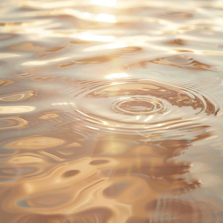 Water ripples close up. Abstract background and texture for design.の素材