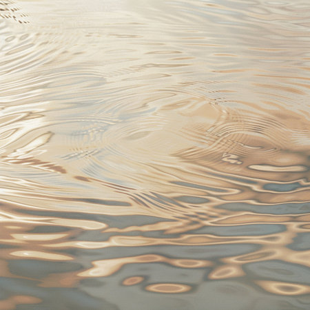 abstract background of rippled water surface with ripples and wavesの素材