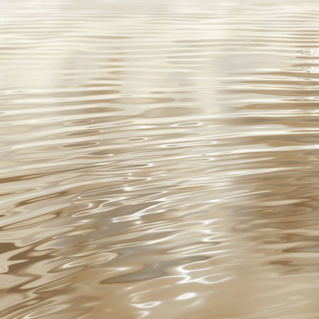 abstract scene of sea water surface with waves and reflections in itの素材