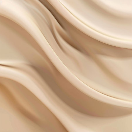 abstract background with smooth wavy silk or satin fabric textureの素材