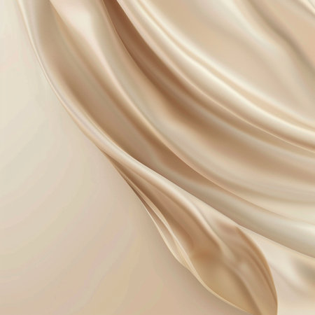 Abstract background of golden silk or satin cloth. Vector illustration.の素材