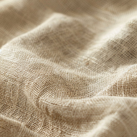 Linen fabric texture. Close-up of a burlap clothの素材