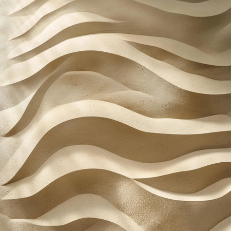 abstract background of white and beige wavy folds of paperの素材