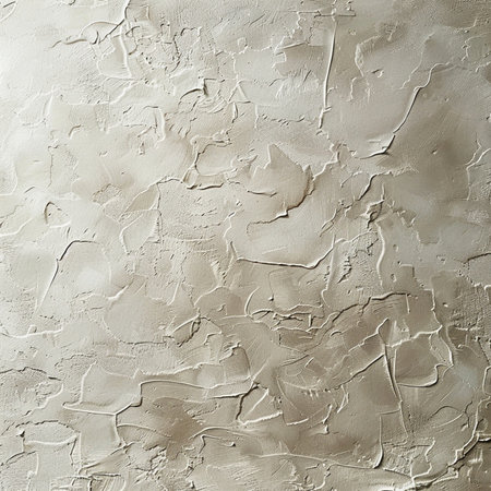 Texture of old rustic wall covered with gray stucco plasterの素材