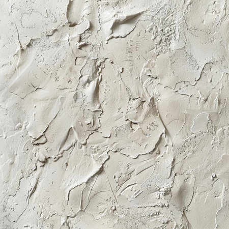 White concrete wall with plaster. Abstract background and texture for design.の素材