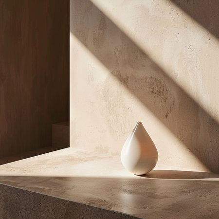 Ceramic vasele countertop, 3D renderの素材