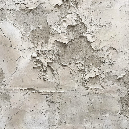 Texture of a concrete wall with cracks and scratches which can be used as a backgroundの素材