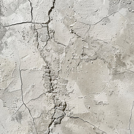 Cracks on the concrete wall. Abstract background and texture for design.の素材