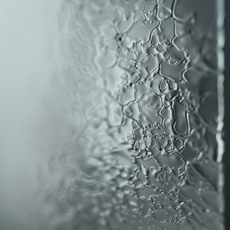 Water drops on glass. Abstract background. Shallow DOF.の素材