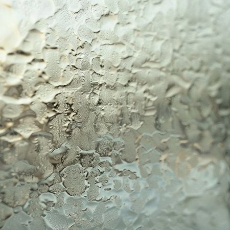 Close-up of the condensation on the glass. Abstract backgroundの素材