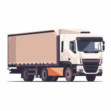 Truck. Cargo delivery. Freight transportation. Vector illustration.のイラスト素材