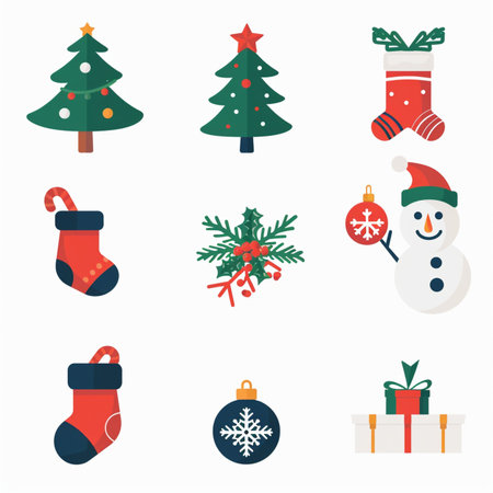 Christmas icons for webのイラスト素材
