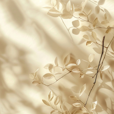 abstract background with branches and leaves in soft color and blur styleの素材