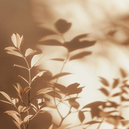 branch with leafs - soft focus and vintage effect picture styleの素材