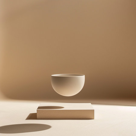 Minimalist abstract background, primitive geometrical forms. 3d render, 3d illustrationの素材