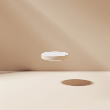 Minimalistic scene with geometrical forms. 3d renderの素材